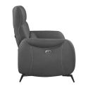 Canapé 2 places relax électrique tissu micro peau ultra doux gris foncé - SMALK Canapé 2 places relax électrique tissu micro peau ultra doux gris foncé - SMALK