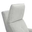 Fauteuil relax électrique pivotant bi-moteur tissu polyester gris galet - PLYM