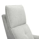 Fauteuil relax électrique pivotant bi-moteur tissu polyester gris galet - PLYM