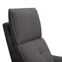 Fauteuil relax électrique pivotant bi-moteur tissu polyester gris carbone - PLYM