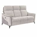 Canapé 3 places relax électrique tissu maillé ultra doux bi-olore gris avec tablette centrale - SOLLYS Canapé 3 places relax électrique tissu maillé ultra doux bi-olore gris avec tablette centrale - SOLLYS