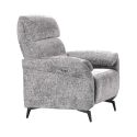 Fauteuil relax électrique tissu maillé ultra doux gris - LAMA