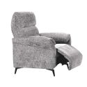 Fauteuil relax électrique tissu maillé ultra doux gris - LAMA