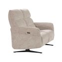 Canapé 2 places relax électrique tissu maillé ultra doux beige - LAMA Canapé 2 places relax électrique tissu maillé ultra doux beige - LAMA