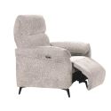Fauteuil relax électrique tissu maillé ultra doux beige - LAMA