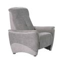 Fauteuil relax électrique tissu maillé ultra doux bicolore gris - AUSTRAL