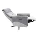 Fauteuil relax électrique pivotant tissu maillé ultra doux bicolore gris - AUSTRAL
