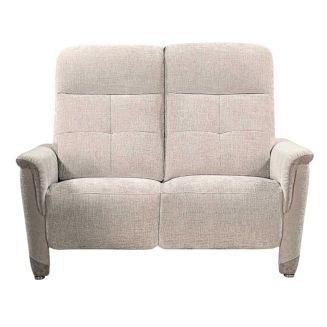 Canapé 2 places fixe tissu maillé ultra doux bicolore beige - AUSTRAL