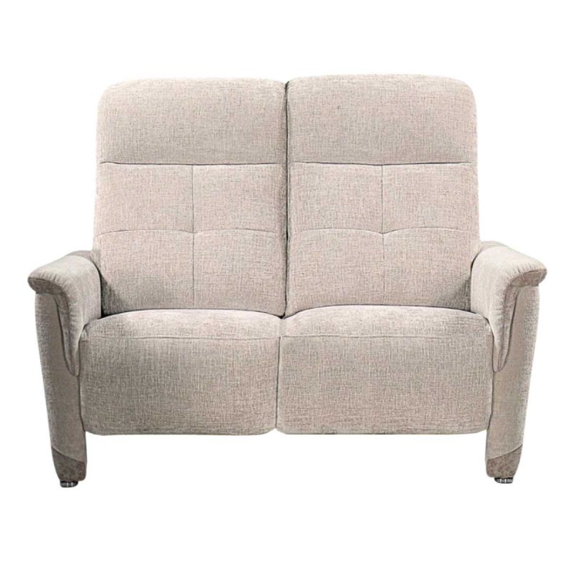 Canapé 2 places fixe tissu maillé ultra doux bicolore beige - AUSTRAL Canapé 2 places fixe tissu maillé ultra doux bicolore beige - AUSTRAL