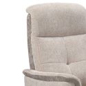 Fauteuil relax électrique tissu maillé ultra doux bicolore beige - AUSTRAL