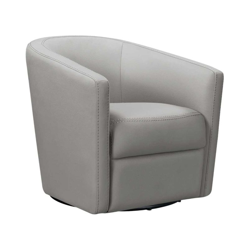 Fauteuil cabriolet pivotant 360° tissu micro grain gris perle - GINKO Fauteuil cabriolet pivotant 360° tissu micro grain gris perle - GINKO