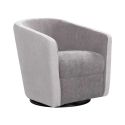 Fauteuil cabriolet pivotant 360° tissu maillé gris foncé et gris clair - GINKO