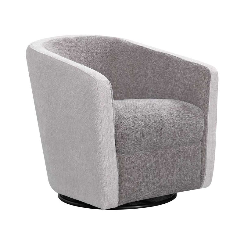 Fauteuil cabriolet pivotant 360° tissu maillé gris foncé et gris clair - GINKO Fauteuil cabriolet pivotant 360° tissu maillé gris foncé et gris clair - GINKO
