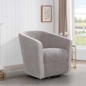 Fauteuil cabriolet pivotant 360° tissu maillé gris foncé et gris clair - GINKO