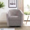 Fauteuil cabriolet pivotant 360° tissu maillé gris foncé et gris clair - GINKO