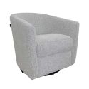 Fauteuil cabriolet pivotant 360° tissu maillé gris galet - GINKO