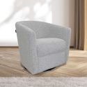 Fauteuil cabriolet pivotant 360° tissu maillé gris galet - GINKO
