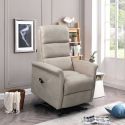 Fauteuil relax électrique releveur mono moteur tissu micro peau mastic - MAGIX