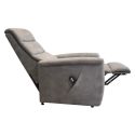 Fauteuil relax électrique releveur mono moteur tissu micro peau brun taupe - MAGIX