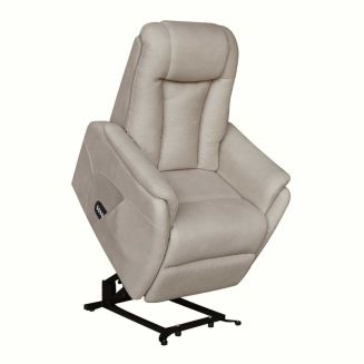 Fauteuil relax électrique releveur bi-moteur tissu micro peau mastic - NEDIA