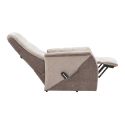 Fauteuil relax électrique releveur bi-moteur tissu micro peau bicolore beige spécial petite taille - KLEIN