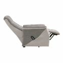 Fauteuil relax électrique releveur bi-moteur tissu micro peau bicolore gris spécial petite taille - KLEIN