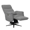 Fauteuil relax électrique releveur pivotant bi-moteur tissu croisé gris graphite - WILLY