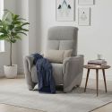 Fauteuil relax électrique tissu maillé ultra doux bicolore gris - AUSTRAL