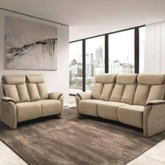 COIMBRA - Canapés Relax 3 Places Electrique et 2 Places Electrique Beige