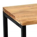 BOWNA - Table Basse en Acacia Massif et Métal Noir