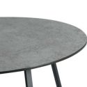 KERIA - Table Basse Ovale Aspect Céramique Grise