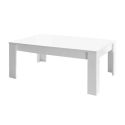 WEISS - Table Basse Rectangulaire Blanc Laqué Brillant