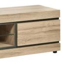 MASSIRE - Meuble TV 2 Portes et Niche Aspect Bois