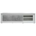 SKALA - Meuble TV 2 Tiroirs Effet Béton avec Eclairage Led