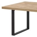 NILLA - Table 230cm Aspect Bois Piètement U Métal Poudré Noir