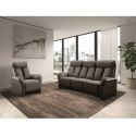 Fauteuil Fixe New Nobuck Gris Foncé et Beige - COIMBRA