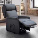 TABAGON - Fauteuil Relax et Releveur Bleu