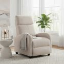 MELBOURNE - Fauteuil Relax Pushback Tissu Gris Taupe
