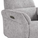 Fauteuil relax électrique pivotant tissu maillé ultra doux gris - LAMA