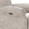Fauteuil relax électrique tissu maillé ultra doux beige - LAMA