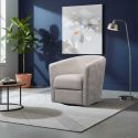 Fauteuil cabriolet pivotant 360° tissu micro peau mastic - GINKO