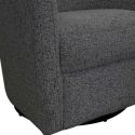 Fauteuil cabriolet pivotant 360° tissu maillé gris carbone - GINKO