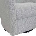 Fauteuil cabriolet pivotant 360° tissu maillé gris galet - GINKO