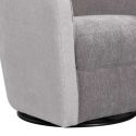 Fauteuil cabriolet pivotant 360° tissu maillé gris foncé et gris clair - GINKO