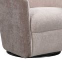 Fauteuil cabriolet pivotant 360° tissu maillé ultra doux bicolore beige - GINKO