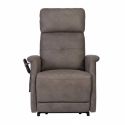 Fauteuil relax releveur tissu polyester imitation cuir gris - PRAGUE
