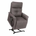 Fauteuil relax releveur tissu polyester imitation cuir gris - PRAGUE