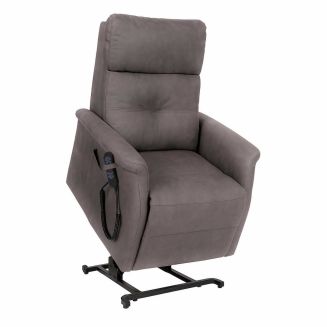 Fauteuil relax releveur tissu polyester imitation cuir gris - PRAGUE