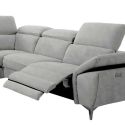 TOLEDO - Canapé d'Angle Droit 1 Relax Electrique Gris Clair