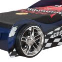 TURBO - Lit Voiture 90x200cm Bleu Style Racing